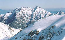 浄土山から見た針ノ木岳　１９９２年１１月