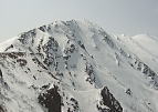 振子沢源頭の稜線から見た大山剣ヶ峰と弥山